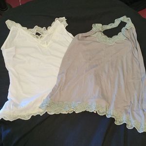 2 lacy tank tops